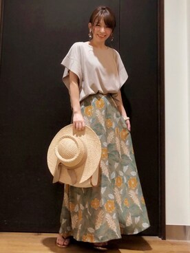 「HONEYSUCKLE ROSE」｜tomoさん（レディース・160cm）の夏コーディネート