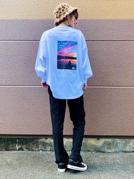 「RAG MACHINE（ラグマシーン）のアイテム（帽子）」を使った、tomoさん（レディース・160cm）の秋コーディネート