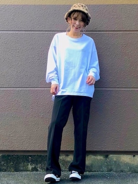 「RAG MACHINE（ラグマシーン）のアイテム（帽子）」を使った、tomoさん（レディース・160cm）の秋コーディネート