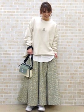 「Lee（リー）のアイテム（バッグ）」を使った、tomoさん（レディース・160cm）の冬コーディネート