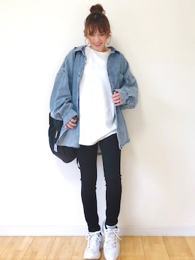 「RAG MACHINE（ラグマシーン）のアイテム（パンツ）」を使った、tomoさん（レディース・160cm）の冬コーディネート