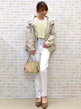「ナチュラル」｜「アイテム（アンサンブル）」を使った、tomoさん（レディース・160cm）の春コーディネート
