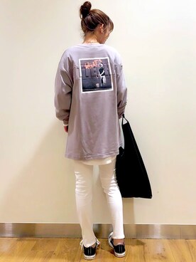 「RAG MACHINE（ラグマシーン）のアイテム（バッグ）」を使った、tomoさん（レディース・160cm）の春コーディネート