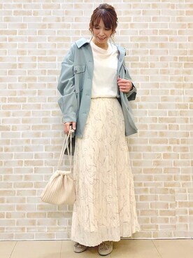「春カラー」｜「アイテム（アンサンブル）」を使った、tomoさん（レディース・160cm）の春コーディネート