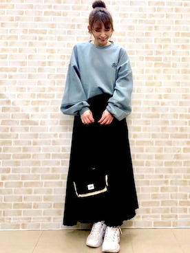 「CAMP7」｜「アイテム（スカート）」を使った、tomoさん（レディース・160cm）の春コーディネート