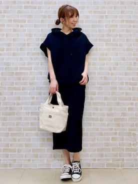 「RAG MACHINE（ラグマシーン）のアイテム（トップス）」を使った、tomoさん（レディース・160cm）の夏コーディネート