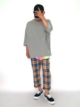 「アイテム（タンクトップ）」を使った、kaiyaさん（メンズ・173cm）の夏コーディネート