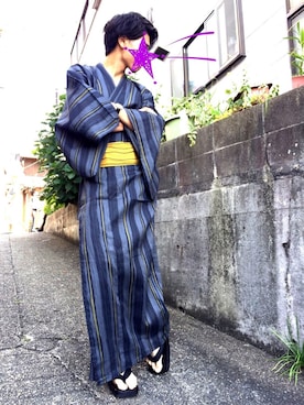 「祭り」｜「アイテム（アナログ腕時計）」を使った、れおんぬーんさん（メンズ・176cm）の夏コーディネート