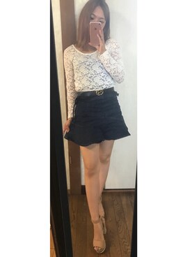 「GROWZE（グローゼ）のアイテム」を使った、りりさん（レディース・153cm）の夏コーディネート