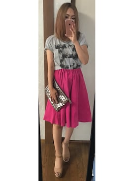 「tocco（トッコ）のアイテム（スカート）」を使った、りりさん（レディース・153cm）の夏コーディネート