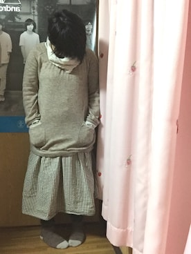 「アイテム（レッグウォーマー、ブラック系）」を使った、さぼてんさん（レディース・155cm）の冬コーディネート