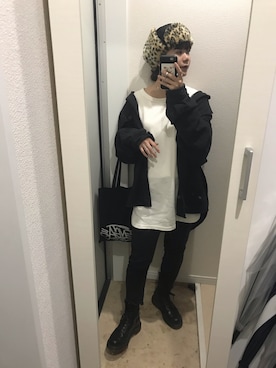 「OZOC（オゾック）のアイテム（キャップ）」を使った、ackyさん（レディース・149cm）の秋コーディネート