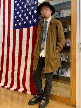 「ETERNAL（エターナル）のアイテム」を使った、shuさん（メンズ・165cm）の冬コーディネート