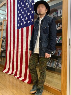 「Johnbull Private labo（ジョンブルプライベートラボ）のアイテム（チノパンツ）」を使った、shuさん（メンズ・165cm）の春コーディネート