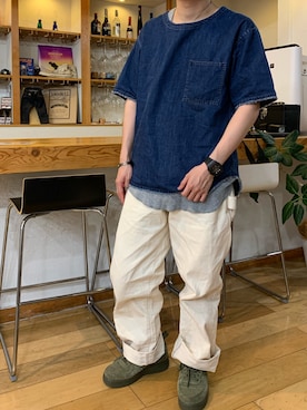 「Johnbull Private labo（ジョンブルプライベートラボ）のアイテム（タンクトップ）」を使った、shuさん（メンズ・165cm）の春コーディネート