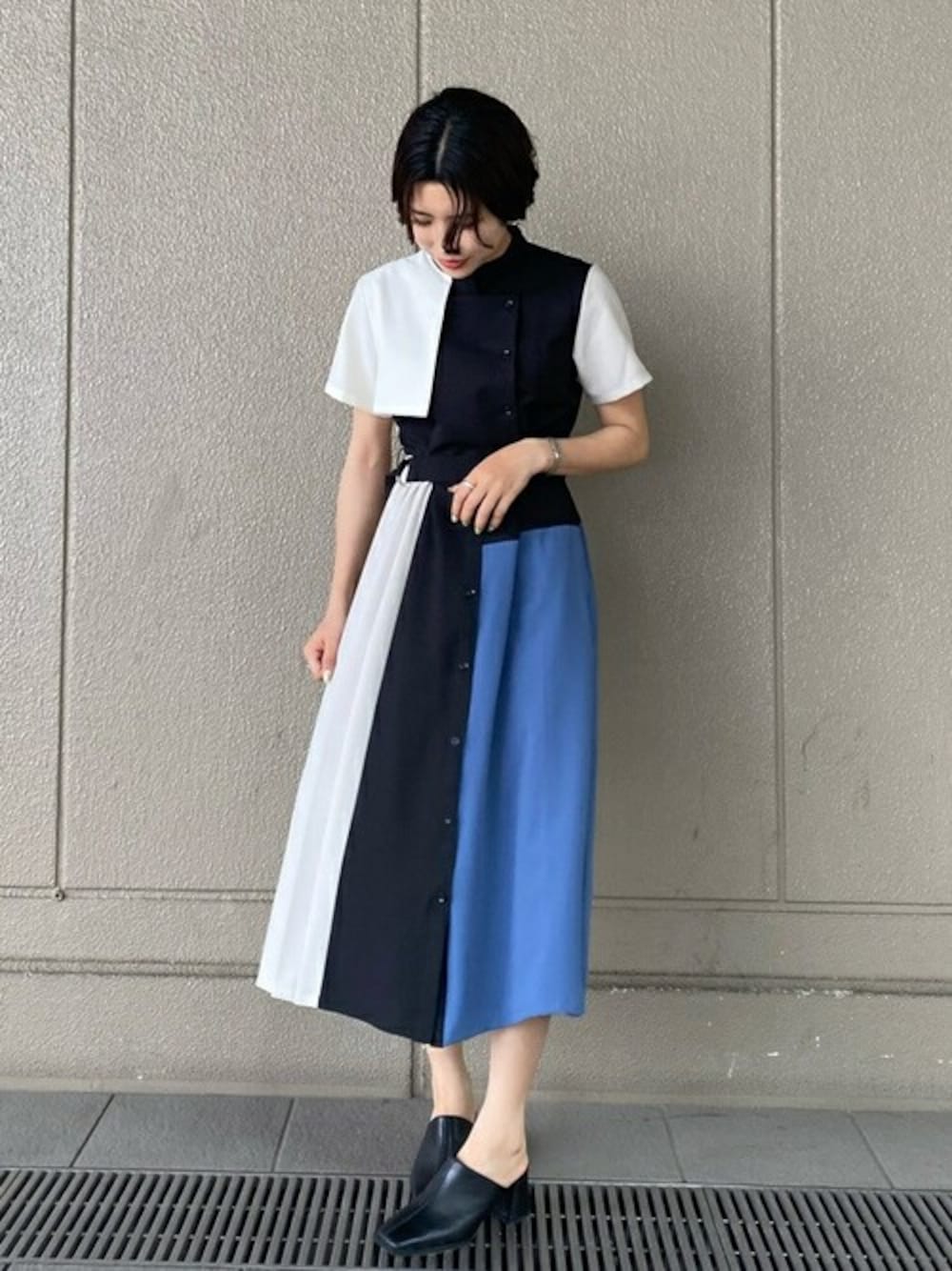 ダブルヨークシャツワンピース ダブルヨークシャツワンピースを使った人気ファッション