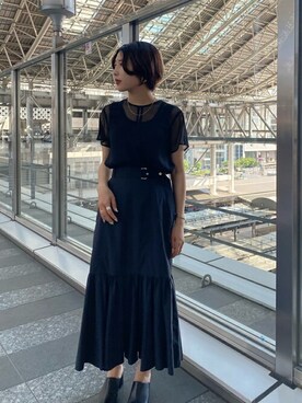 Natsumi Tanakaさん（レディース・158cm）の夏コーディネート