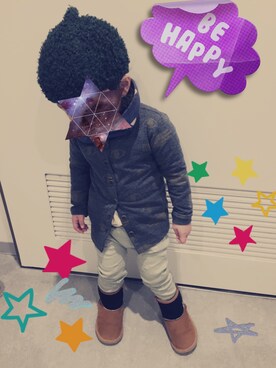 「READY MADES（レディーメイド）のアイテム」を使った、＊a＊n＊さん（キッズ・90cm）の冬コーディネート