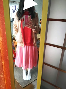 「UNITED ARROWS（ユナイテッドアローズ）のアイテム（スタジャン）」を使った、ひみこさん（レディース・159cm）の春コーディネート