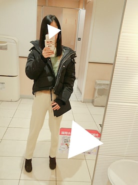 「snidel」｜「アイテム（ダウンジャケット/コート）」を使った、ひみこさん（レディース・159cm）の冬コーディネート