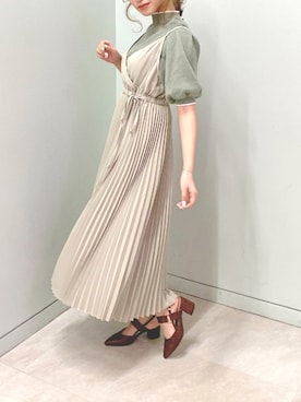 「ピスタチオ」｜「アイテム（パンプス）」を使った、mikiさん（レディース・153cm）の春コーディネート