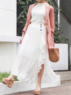 「アイテム（サンダル、その他）」を使った、mikiさん（レディース・153cm）の春コーディネート