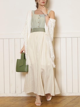 「dazzlin（ダズリン）のメニーストラップサンダル【WEB限定】（サンダル）」を使った、mikiさん（レディース・153cm）の夏コーディネート