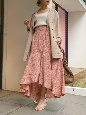 「アイテム（サンダル、その他）」を使った、mikiさん（レディース・153cm）の夏コーディネート