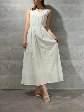 「dazzlin（ダズリン）のメニーストラップサンダル【WEB限定】（サンダル）」を使った、mikiさん（レディース・153cm）の夏コーディネート