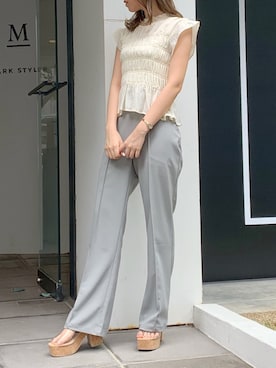 「アイテム（サンダル、その他）」を使った、mikiさん（レディース・153cm）の夏コーディネート