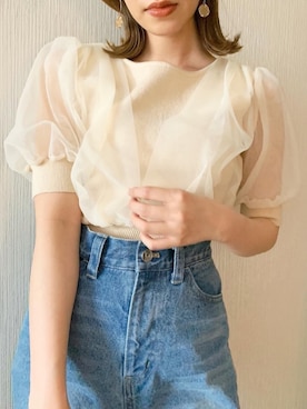 「dazzlin（ダズリン）のアイテム（アクセサリー）」を使った、mikiさん（レディース・153cm）の春コーディネート