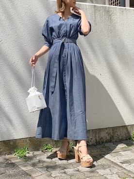 「コルクヒール」｜mikiさん（レディース・153cm）の春コーディネート
