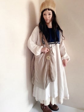 「フランス古着」｜ぺさん（レディース・153cm）の春コーディネート