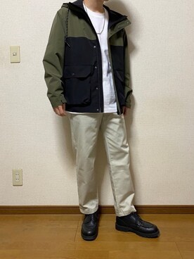 「GUコーデ」｜「アイテム（マウンテンパーカー）」を使った、ひろさん（メンズ・166cm）の春コーディネート