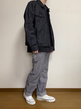 「SPINNS（スピンズ）のアイテム（ウォレットチェーン）」を使った、ひろさん（メンズ・166cm）の春コーディネート