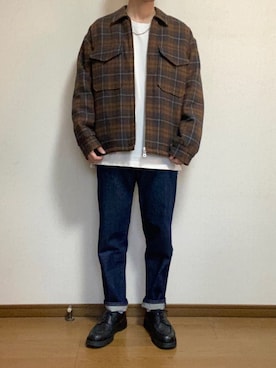 「PENDLETON（ペンドルトン）のアイテム（その他アウター）」を使った、ひろさん（メンズ・166cm）の冬コーディネート