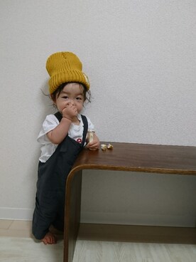 「7のアイテム」を使った、いっちゃんさん（キッズ・70cm）の秋コーディネート