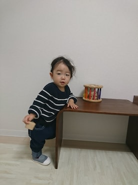 「babygap」｜「アイテム（スリッポン）」を使った、いっちゃんさん（キッズ・70cm）の秋コーディネート