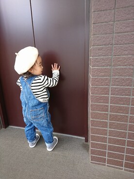 「babygap」｜「アイテム（サロペット/オーバーオール）」を使った、いっちゃんさん（キッズ・70cm）の秋コーディネート
