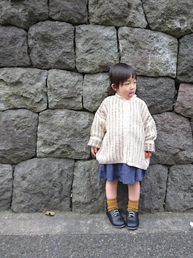 「アイテム（その他シューズ）」を使った、いっちゃんさん（キッズ・80cm）の秋コーディネート