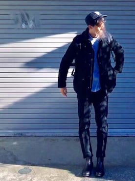 「Paul Smith（ポールスミス）のアイテム（キャップ）」を使った、Rさん（メンズ・173cm）の冬コーディネート