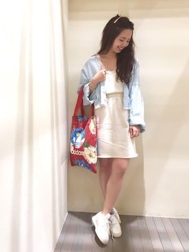 「Kastane（カスタネ）のアイテム（ノーカラージャケット）」を使った、MihoUesugiさん（レディース・154cm）の春コーディネート