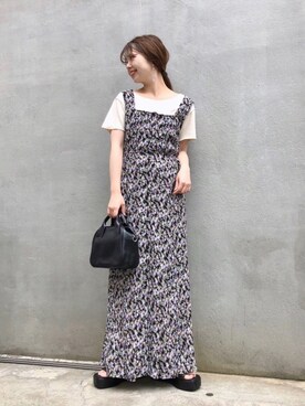 Kastane カスタネのワンピース ドレス 花柄 ボタニカル柄 コーディネート Zozotown