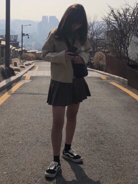 「NIKE(ナイキ)のアイテム(ショルダーバッグ)」を使った、hinariさん(レディース・160cm)の夏コーディネート