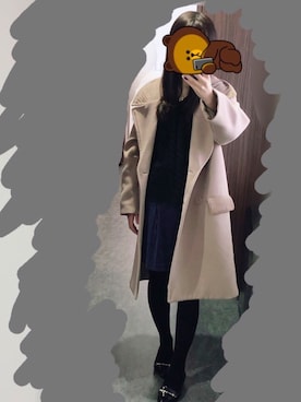 「LILY BROWN（リリーブラウン）のアイテム（その他アウター）」を使った、mnnさん（レディース・159cm）の冬コーディネート