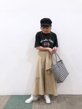 Chisato  さんの「ツイルロングスカート」を使ったコーディネート