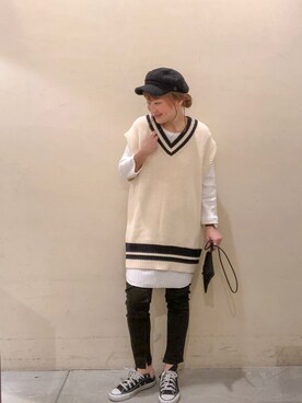 「レイヤードstyle」｜Chisato  さん（レディース・157cm）の冬コーディネート