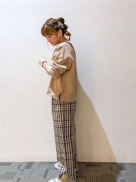 「平成最後のWEARISTAセンバツ」｜「アイテム（スウェット）」を使った、Chisato  さん（レディース・157cm）の春コーディネート