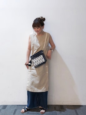 「CIAOPANIC TYPY（チャオパニックティピー）のアイテム（チュニック）」を使った、Chisato  さん（レディース・157cm）の春コーディネート