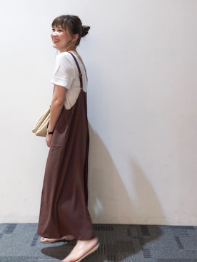 「FUJIROCKEEN」｜「アイテム（サロペット/オーバーオール）」を使った、Chisato  さん（レディース・157cm）の夏コーディネート